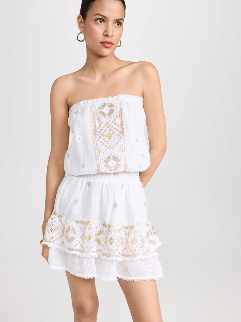 Temptation Positano White Strapless Mini Dress